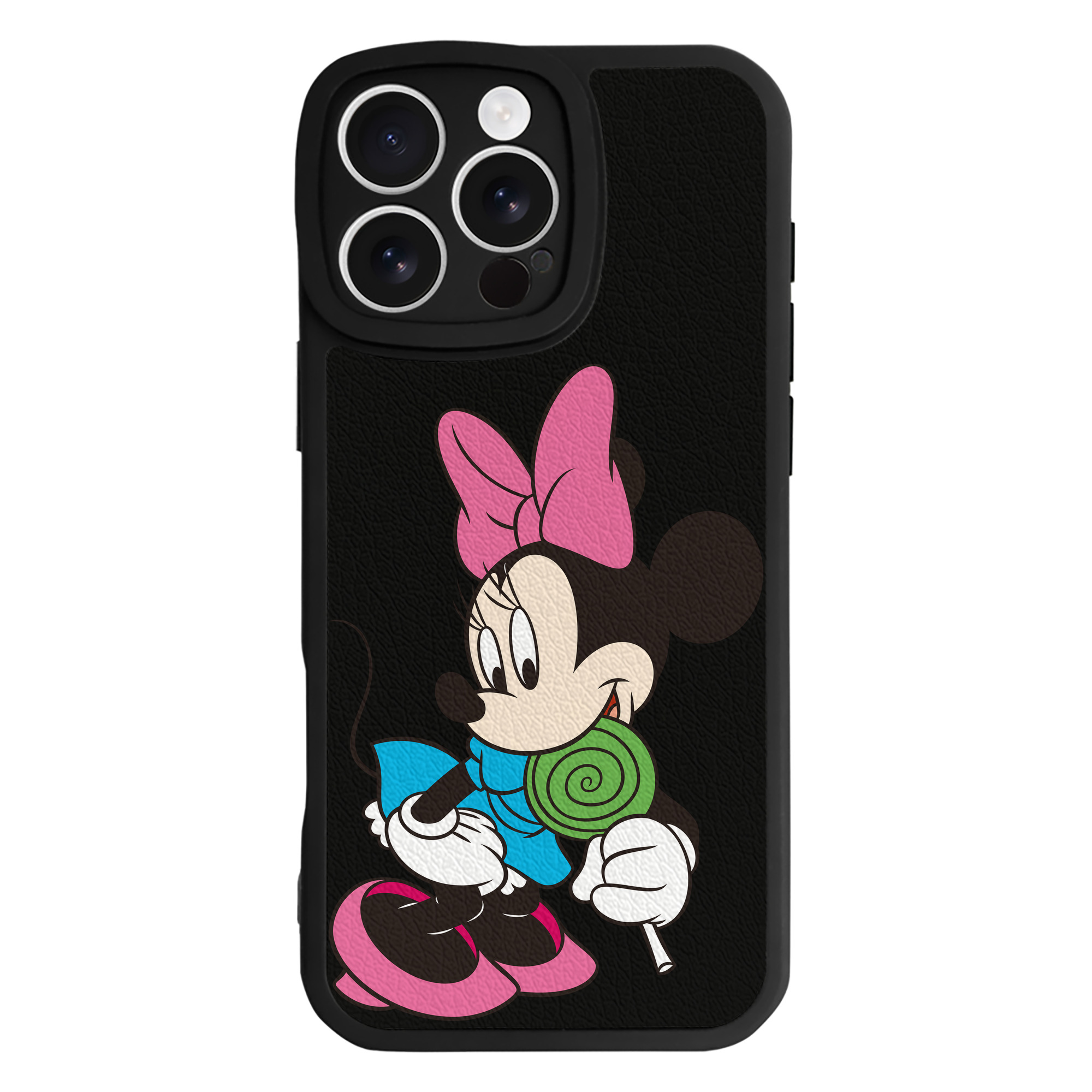（画像用） ミッキーマウス Mickey Mouse 【iPhone 16シリーズ対応】シリコンスマホケース（レザー調） 材質：シリコン